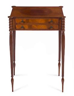 A Federal Mahogany Table Height 28 x width 20 x 16 3/4 inches.