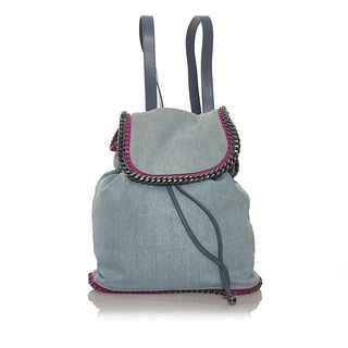 Stella McCartney Falabella Backpack Daypack Blue Leather Ladies