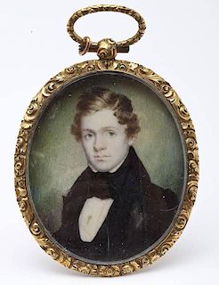 Miniature Portrait on Ivory of Young Man