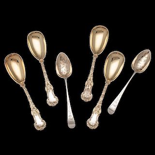 Georgian Silver Gilt Berry Spoons