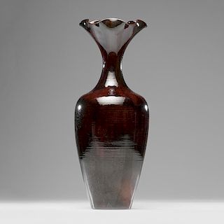 Monumental Rookwood Pottery Tiger Eye Vase