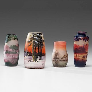 French Miniature Art Glass Vases