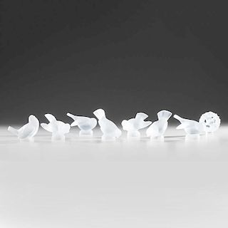 Lalique Frosted Glass Birds