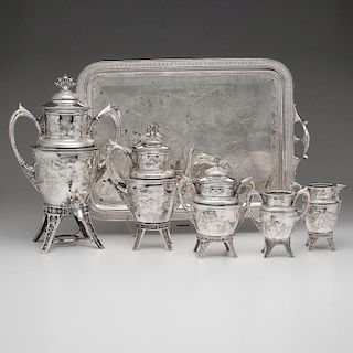Aesthetic Movement Silverplated Coffee Service by Middletown Plate Co.