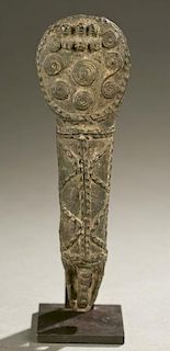 West African brass object, 20th century.
