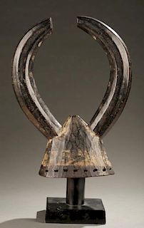 West African horned head crest, 20th century.