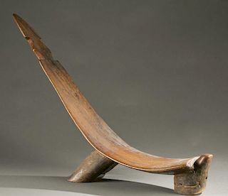 Lobi stool with three legs, 20th century.