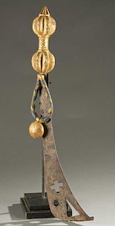 Asante gold leaf ceremonial sword, 20th c.