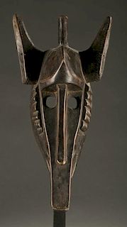 Bamana animal headdress mask, 20th c.