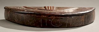 Kuba carved lidded box, 19th century.