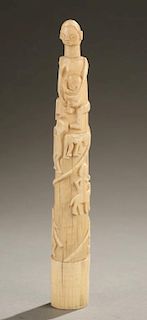 Loango carvved ivory sculpture, 19th / 20th c.