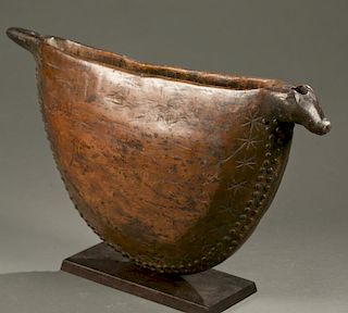 DRC crescent shaped drum, early 20th c.