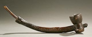 Congo wooden pipe, first half 20th c.