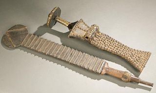 2 DRC swords with wire wraps, 20th c.