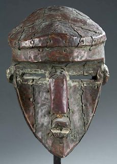 African copper covered mask