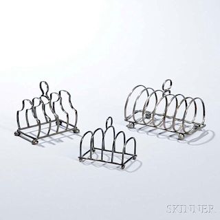 Three Silver Toast Racks