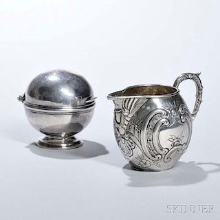 Two Pieces of Continental Silver Hollowware