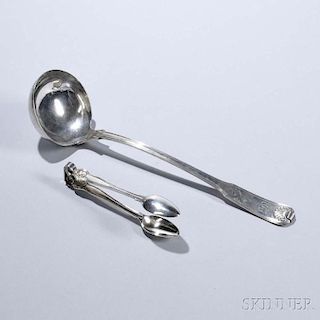 Two Pieces of Georgian-style Silver Flatware