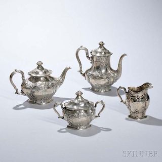 Four-piece Gorham Sterling Silver Tea and Coffee Service
