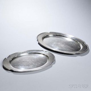 Two Gorham "Standish" Pattern Sterling Silver Trays