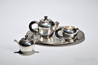 Four-piece Wallace Sterling Silver Tea Service