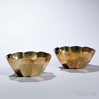 Pair of Tiffany & Co. Sterling Silver-gilt Bowls