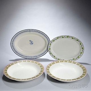 Four Wedgwood Queen's Ware Platters