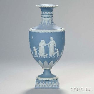 Wedgwood Solid Pale Blue Jasper Vase