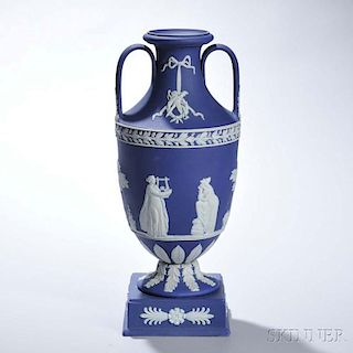 Wedgwood Dark Blue Jasper Dip Vase