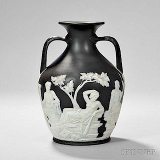 Wedgwood Solid Black Jasper Thomas Lovatt Portland Vase