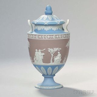 Wedgwood Tricolor Jasper Dip Vase and Cover