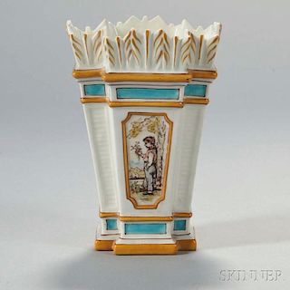 Wedgwood Emile Lessore Decorated Queen's Ware Arrowsheath   Vase