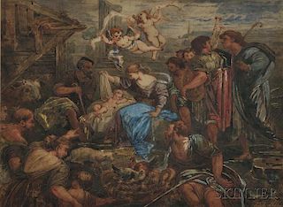 Émile Lessore (French, 1805-1876)      Adoration of the Shepherds