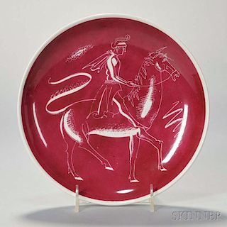 Wedgwood Red Ground Queen's Ware Plate