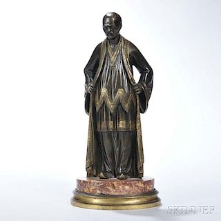 Continental School, Late 19th/early 20th Century       Gilt-bronze Figure of a Man