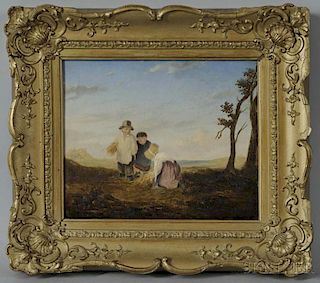 Attributed to William Collins (British, 1788-1847)      The Little Gleaners