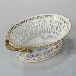 Two Royal Copenhagen "Flora Danica" Porcelain Oval Baskets
