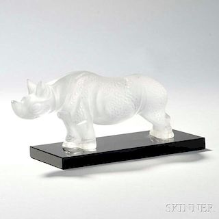 Lalique Glass Rhino