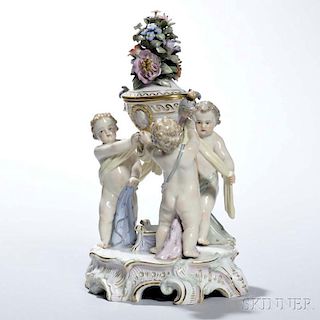 Meissen Porcelain Figural Dish and Cover
