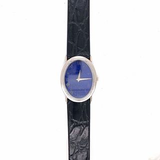 Vintage Piaget 18K White Gold Lapis Lazuli Watch