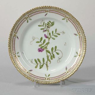 Twelve Royal Copenhagen "Flora Danica" Porcelain Bread Plates