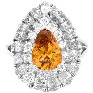 1.78 Ct Fancy Yellow Brown Diamond Ring