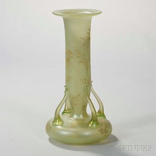 Loetz-type Arcadia Handled Vase