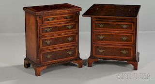 Pair of Georgian-style Side Tables with Folding Tops