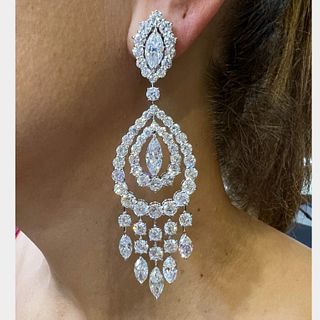 Sophia D. Platinum 29.40 Ct. Diamond Earrings