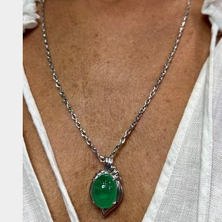 Platinum Emerald Necklace