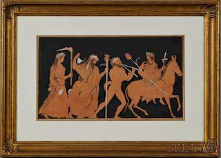 British School, 18th/19th Century      Dionysian Procession in the Style of a Red-Figure Vase