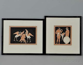 British School, 18th Century      Two Engravings on Mythological Themes in the Red-Figure Style
