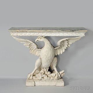 Empire-style Painted Pier Table with Eagle