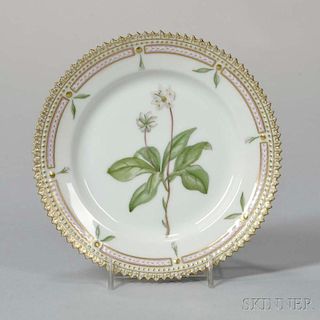 Twelve Royal Copenhagen "Flora Danica" Porcelain Side Plates